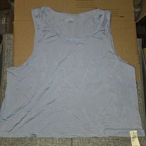 Offline By Aerie Sweat Sesh Cropped Tank - L - Monaco Blue - NWT